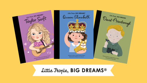 Little People BIG DREAMS trail at Chartwell. Pictures of the book covers for Taylor Swift, Queen Elizabeth, David Attenborough